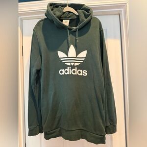 Adidas Men's Dark Green Hoodie